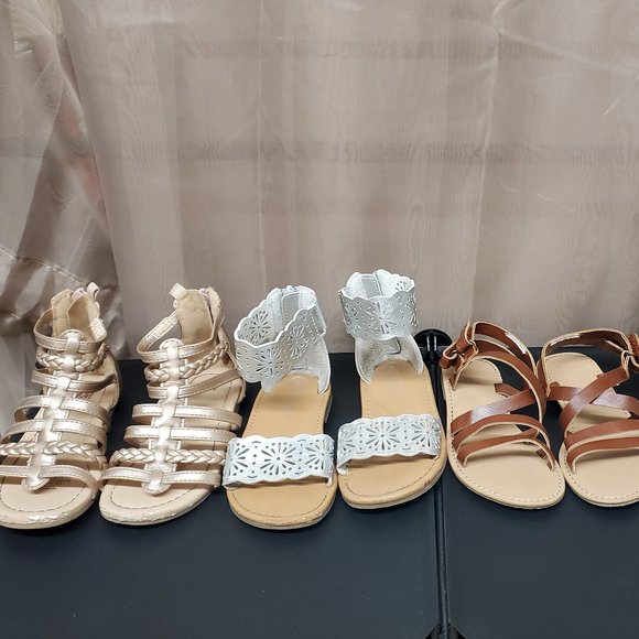 H&M, Crazy 8 and Cat and Jack Other - Bundle, 4 pairs of sandals, size toddler 8